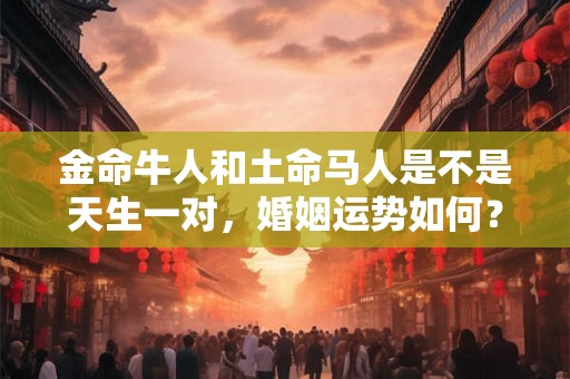 金命牛人和土命马人是不是天生一对，婚姻运势如何？