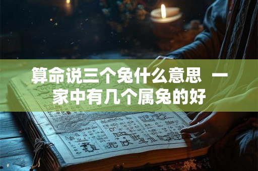 算命说三个兔什么意思  一家中有几个属兔的好