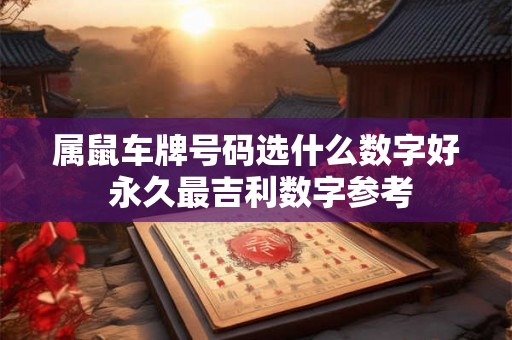 属鼠车牌号码选什么数字好 永久最吉利数字参考