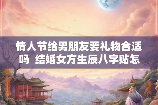 情人节给男朋友要礼物合适吗  结婚女方生辰八字贴怎么写