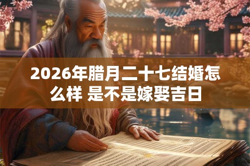 2026年腊月二十七结婚怎么样 是不是嫁娶吉日