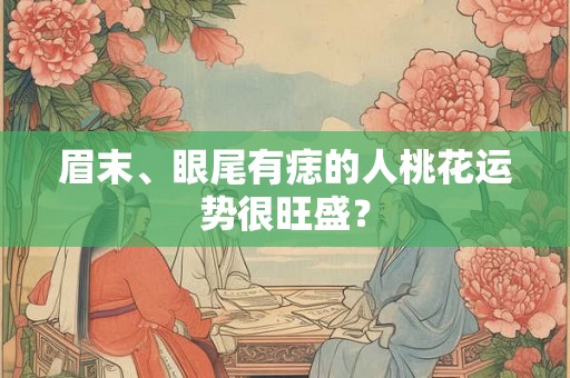 眉末、眼尾有痣的人桃花运势很旺盛？