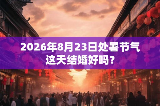 2026年8月23日处暑节气这天结婚好吗？