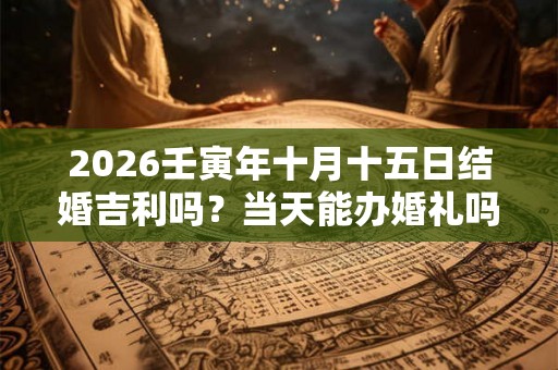 2026壬寅年十月十五日结婚吉利吗？当天能办婚礼吗？