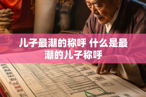 儿子最潮的称呼 什么是最潮的儿子称呼