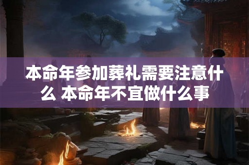 本命年参加葬礼需要注意什么 本命年不宜做什么事