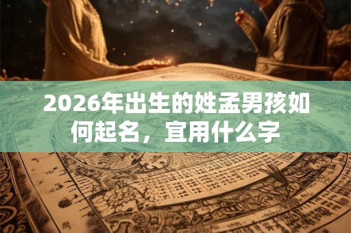2026年出生的姓孟男孩如何起名，宜用什么字