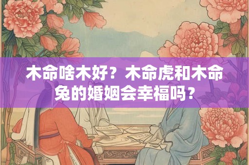 木命啥木好？木命虎和木命兔的婚姻会幸福吗？