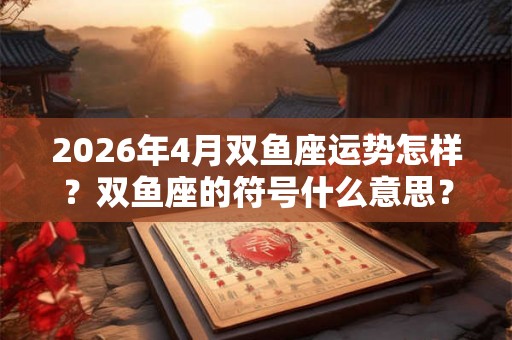 2026年4月双鱼座运势怎样？双鱼座的符号什么意思？