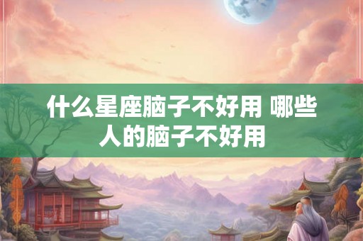 什么星座脑子不好用 哪些人的脑子不好用 什么星座脑子不好用 哪些人的脑子不好用