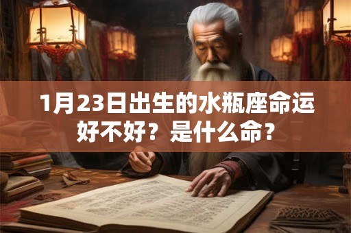 1月23日出生的水瓶座命运好不好？是什么命？