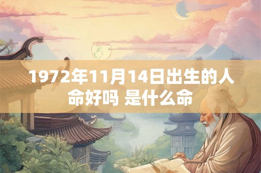 1972年11月14日出生的人命好吗 是什么命