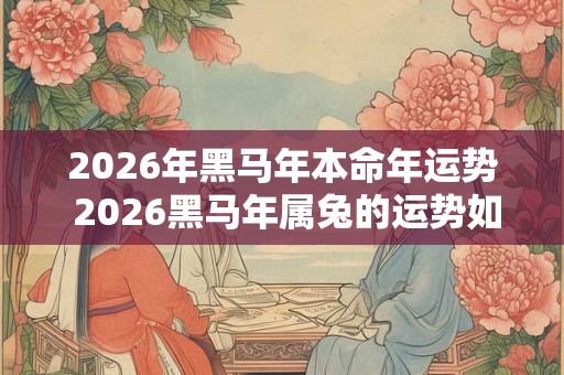 2026年黑马年本命年运势 2026黑马年属兔的运势如何