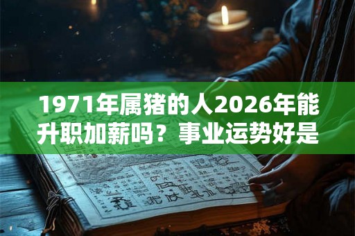 1971年属猪的人2026年能升职加薪吗？事业运势好是坏？