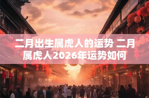 二月出生属虎人的运势 二月属虎人2026年运势如何