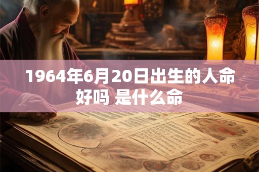 1964年6月20日出生的人命好吗 是什么命