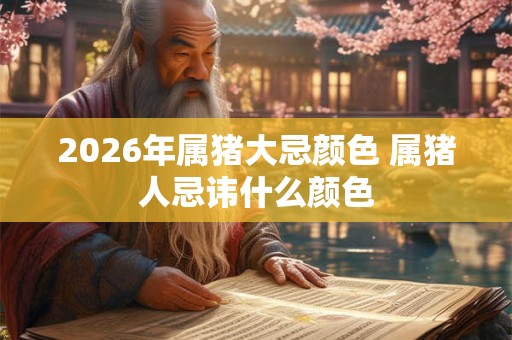 2026年属猪大忌颜色 属猪人忌讳什么颜色