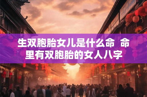 生双胞胎女儿是什么命  命里有双胞胎的女人八字