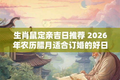 生肖鼠定亲吉日推荐 2026年农历腊月适合订婚的好日子查询