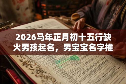 2026马年正月初十五行缺火男孩起名，男宝宝名字推荐