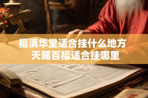 福满华堂适合挂什么地方  天赐百福适合挂哪里