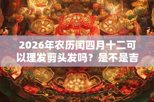 2026年农历闰四月十二可以理发剪头发吗？是不是吉日？