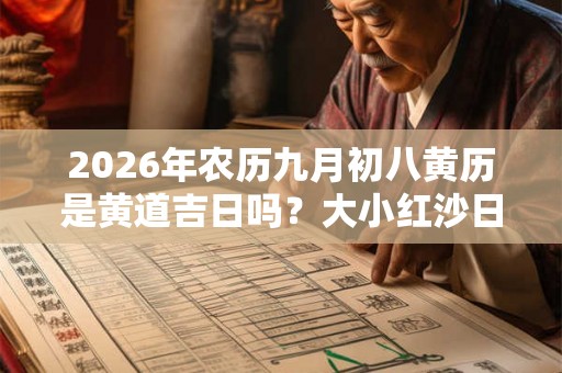2026年农历九月初八黄历是黄道吉日吗？大小红沙日有什么区别？