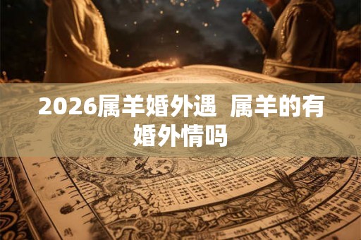 2026属羊婚外遇  属羊的有婚外情吗