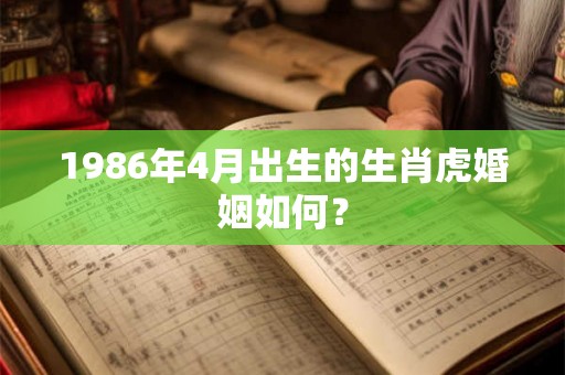 1986年4月出生的生肖虎婚姻如何？