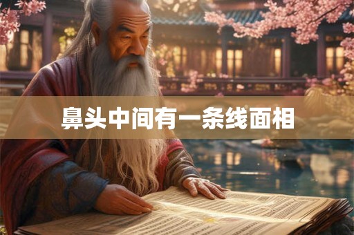 鼻头中间有一条线面相