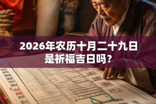 2026年农历十月二十九日是祈福吉日吗？