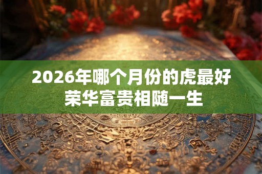 2026年哪个月份的虎最好 荣华富贵相随一生