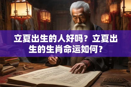 立夏出生的人好吗？立夏出生的生肖命运如何？