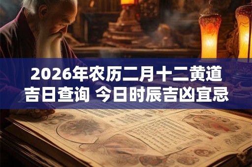 2026年农历二月十二黄道吉日查询 今日时辰吉凶宜忌 2026年农历二月十二黄道吉日查询 今日时辰吉凶宜忌