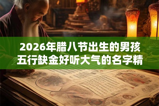 2026年腊八节出生的男孩五行缺金好听大气的名字精选