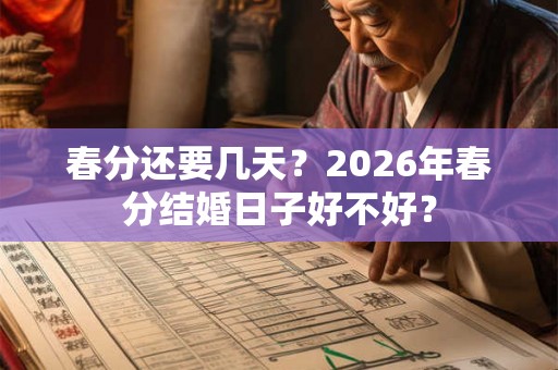 春分还要几天？2026年春分结婚日子好不好？