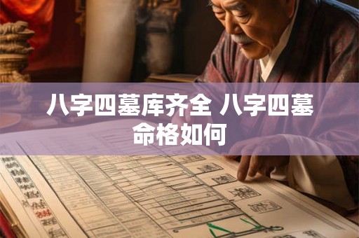 八字四墓库齐全 八字四墓命格如何 八字四墓库齐全 八字四墓命格如何