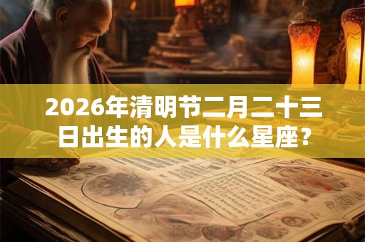 2026年清明节二月二十三日出生的人是什么星座？