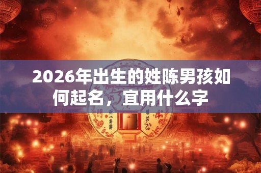 2026年出生的姓陈男孩如何起名，宜用什么字