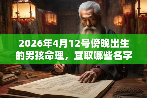 2026年4月12号傍晚出生的男孩命理，宜取哪些名字？