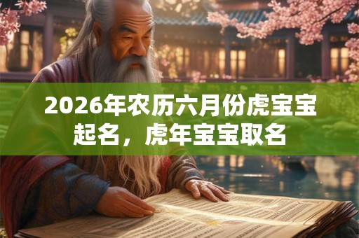 2026年农历六月份虎宝宝起名,虎年宝宝取名 2026年农历六月份虎宝宝起名,虎年宝宝取名