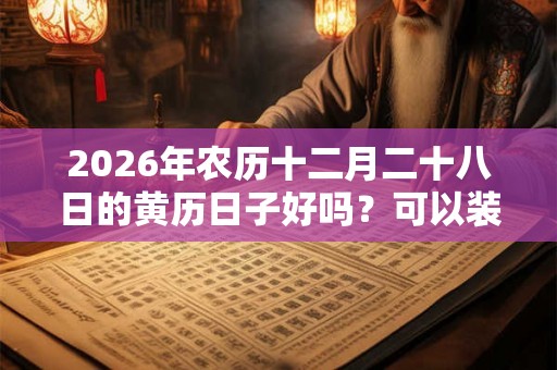 2026年农历十二月二十八日的黄历日子好吗？可以装修或动土吗？
