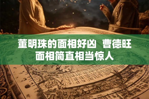 董明珠的面相好凶  曹德旺面相简直相当惊人