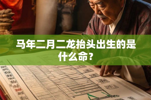 马年二月二龙抬头出生的是什么命？