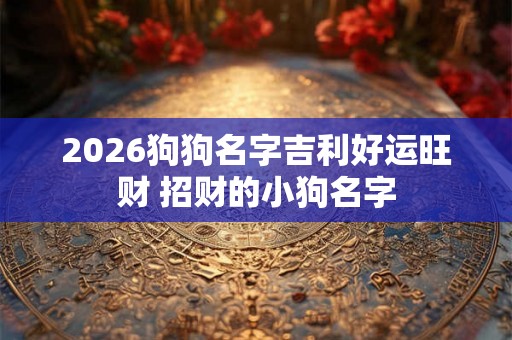 2026狗狗名字吉利好运旺财 招财的小狗名字