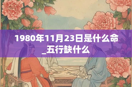 1980年11月23日是什么命_五行缺什么