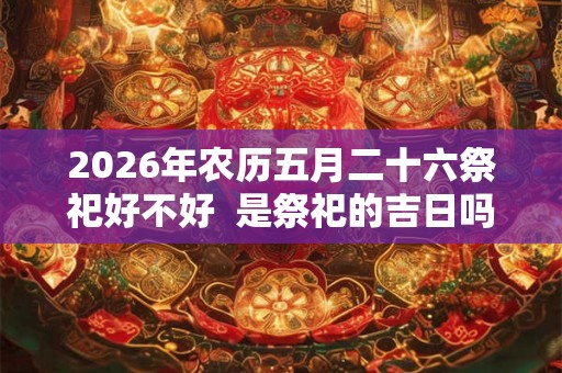 2026年农历五月二十六祭祀好不好  是祭祀的吉日吗