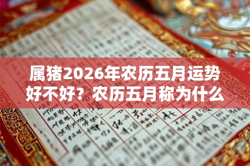 属猪2026年农历五月运势好不好？农历五月称为什么月？