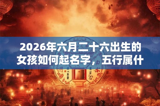 2026年六月二十六出生的女孩如何起名字，五行属什么