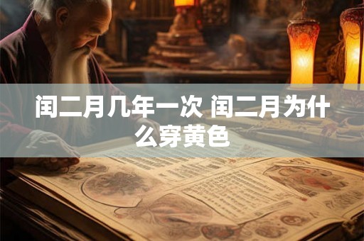 闰二月几年一次 闰二月为什么穿黄色